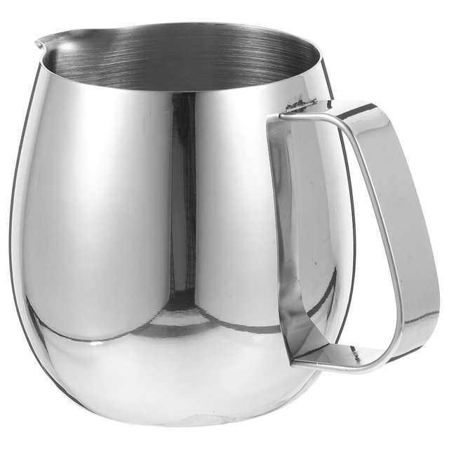 LEEYNEER Pichet à Mousser le Lait Tasse Mousseur en Acier Inoxydable Tasse Mousseur à Lait Espresso Tasse Latte