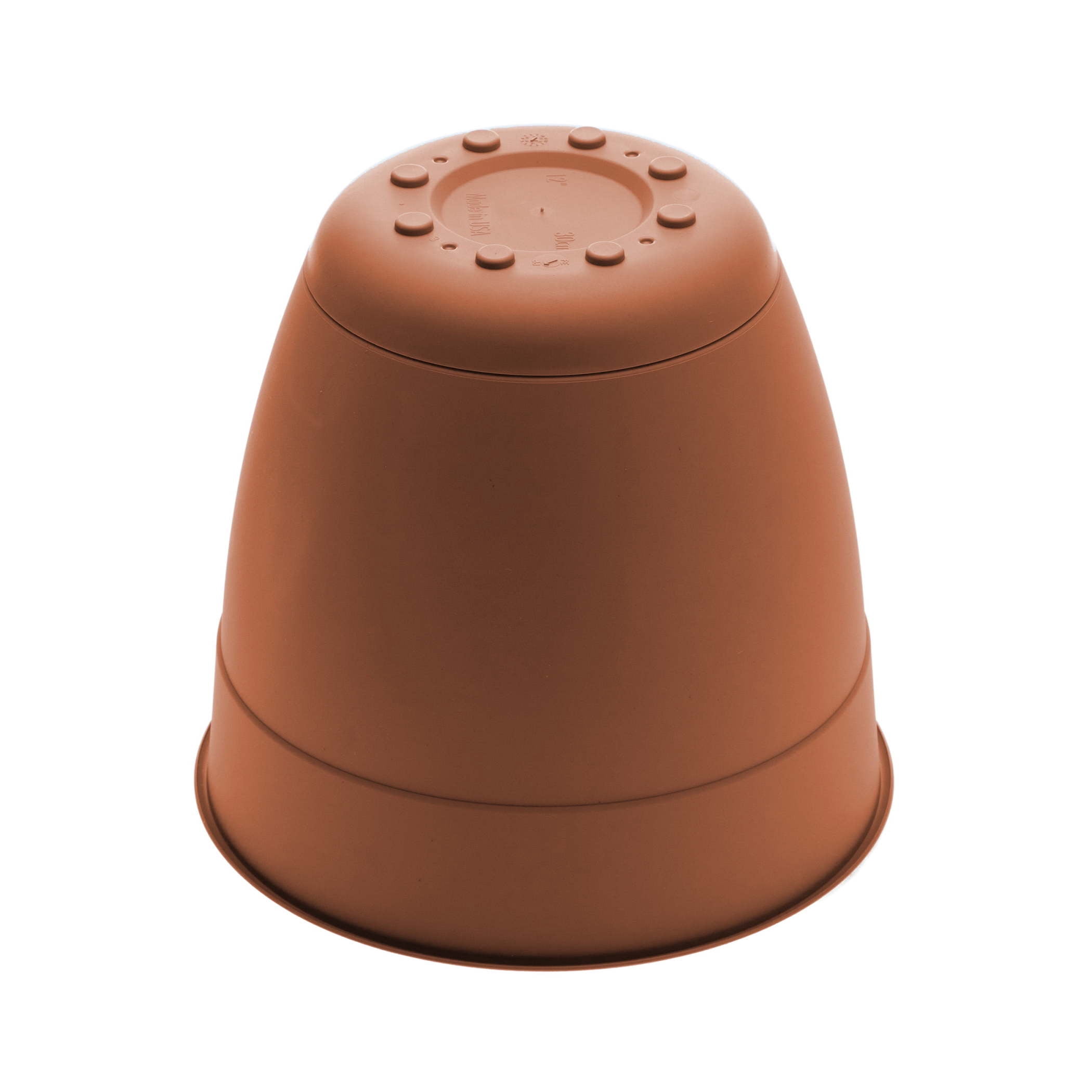 Bloem Dayton 6" Plastic Planter - 100% Recycled Plastic Indoor/Outdoor Garden Pot with Drainage Holes & Saucer Tray, Terra Cotta
