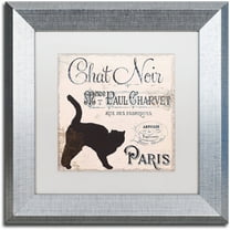 Trademark Fine Art "Les Chats II" Canvas Art by Color Bakery White Matte, Silver Frame