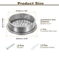 thumbnail image 2 of Stainless Steel Air Vents, 7.7 Inch Louvered Grille Cover, Silver, 2 of 7
