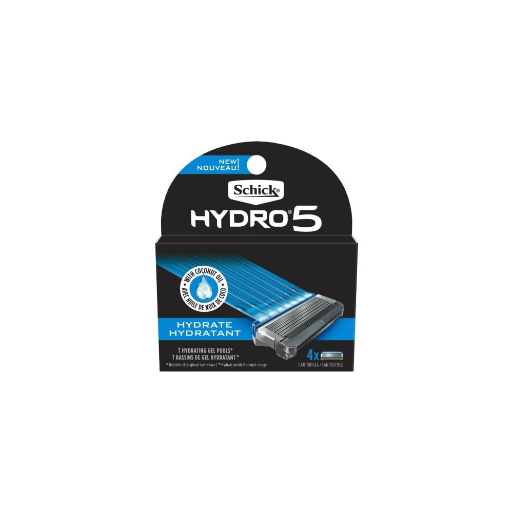 Schick Hydro 5 Sense Hydrate Razor Refills with Handle Bonus Pack, 4