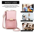 thumbnail image 5 of Small Crossbody Bag Cell Phone Purse Wallet with Credit Card Slots-Pink, 5 of 5