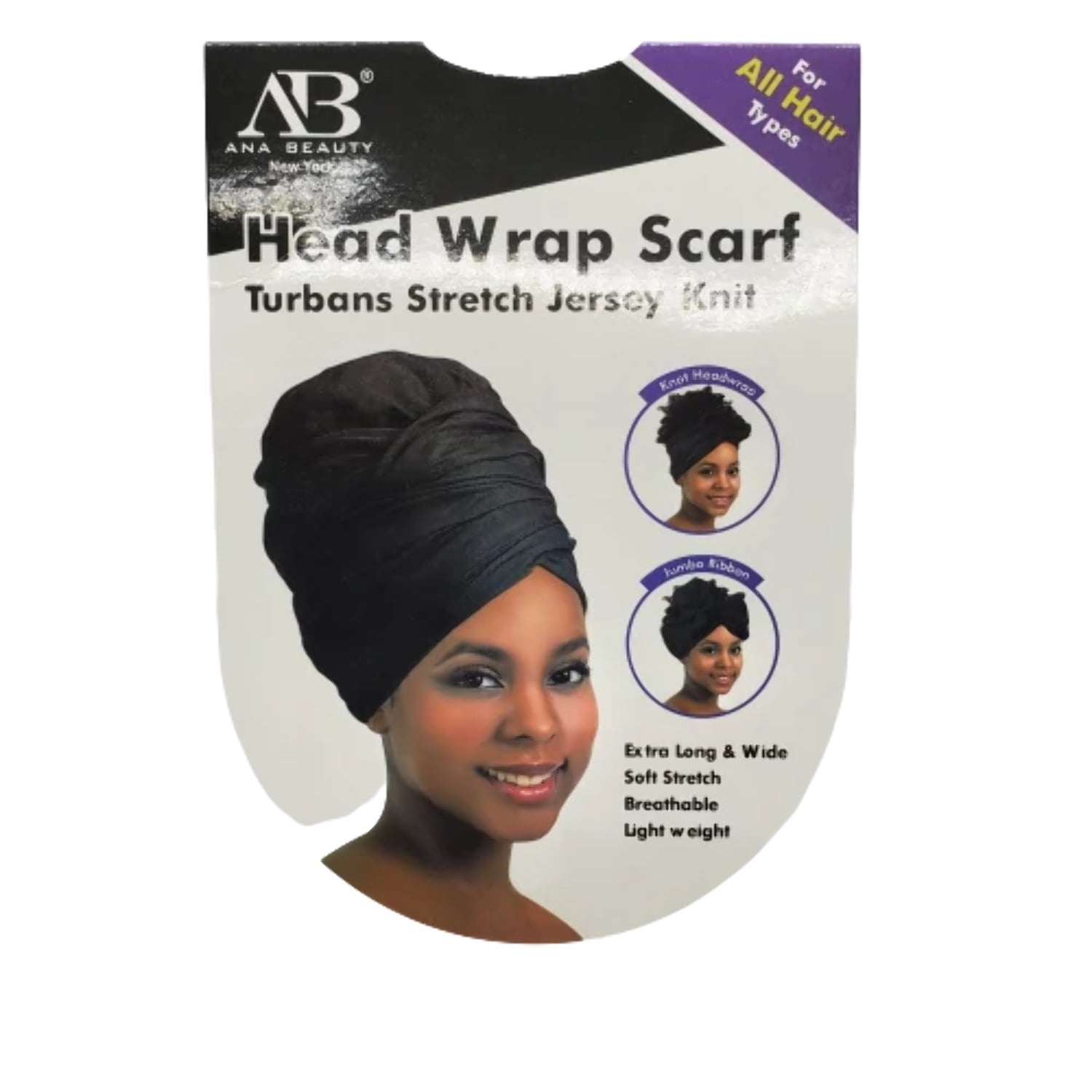 Ana Beauty Head Wrap Scarf Turbans Stretch Jersey Knit - Walmart.com