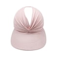 thumbnail image 2 of HACie Women's UPF 50+ UV Protection Sun Visor Hat, Wide Brim Lightweight Foldable Ponytail Cap for Summer Beach Pink, 2 of 6