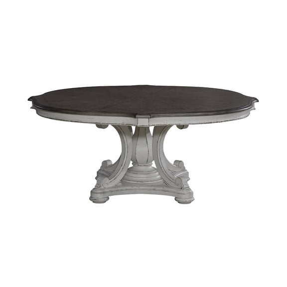 Liberty Furniture Magnolia Manor Round Wood Table Set in Antique White