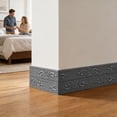 thumbnail image 4 of 393.7" X 4.3" Self Adhesive Flexible Foam Molding Trim Wallpaper Border 3D Sticky Decorative Wall Lines Peel And Stick Wall Baseboard Trim For Home Hotel Diy Decor, 4 of 7