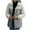 Gray, variant on Patlollav Winter Fall Women Plush Coats Long Sleeve Loose Round Neck Patchwork Double-Sided Jackets