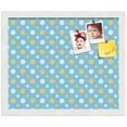 thumbnail image 2 of PinPix 17x14 Custom Cork Bulletin Board Blue - White Dots Poster Board Has a Fabric Style Canvas Finish, Framed in Blue - White Dots, by ArtToFrames (PinPix-345), 2 of 6