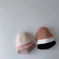 thumbnail image 1 of Gorro de pescador cálido de felpa para niños, estilo universitario de invierno, tablero de luz con personalidad, gorro de lavabo con borde grande y cúpula para bebé, marea, 1 of 5