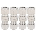thumbnail image 2 of 4Pcs Ferrule Compression Fitting 2‑Touch Straight Bulkhead Connector 304 Stainless SteelФ10x8, 2 of 14