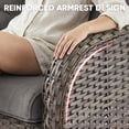 thumbnail image 6 of Gymojoy Patio Furniture Wicker Swivel Rocking Glider Chair High Back Outdoor Rattan Rocker Set of 2 for Porch Backyard, 6 of 9