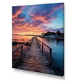 thumbnail image 2 of Designart "Coastal Tranquility Pier and Dock Views III" Nautical & Beach Canvas Print, 2 of 5