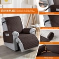 thumbnail image 6 of KINCAM Waterproof Recliner Chair Covers, Non-Slip Recliner Protector with Side Storage Pocket Washable Furniture Cover,Chocolate 23.6", 6 of 8