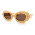 thumbnail image 5 of Womens Fluffy Cloud Shape Oval Plastic Sunglasses Beige - Brown, 5 of 7