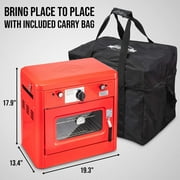 Hike Crew Camping Stove & Oven 2-Burner Portable Propane Cooker with Igniter Thermometer Carry Bag