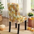thumbnail image 5 of TSOVTHRID Sunflower Honeycomb Print Tablecloth Stretch Dining Chair Slipcovers Removable Table Cloth Chair Dustproof Cover Furniture Protector Kitchen Decor, 7 Pcs, 5 of 6