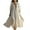 Beige, variant on Summer Dresses For Women Cotton Linen Solid Color Short Sleeve Round Neck Dress Casual Long Dresses A-Beige