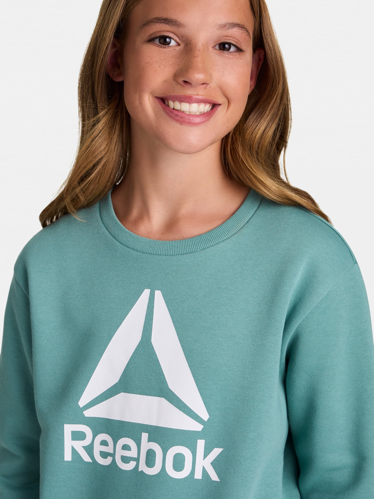 Reebok Girl's Game Day Fleece Crewneck, Sizes 4-18