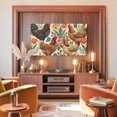 thumbnail image 3 of TV Cover Indoor, Rooster Floral Stretch TV Dust Cover Television Screen Protector, Farmhouse Spring Flowers Butterflies Elastic Polyester Display Covers, Monitor Slipcover for LED LCD TVs 50 Inch, 3 of 9