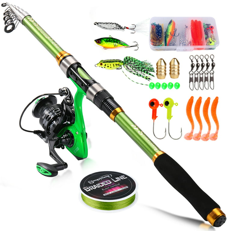 Sougayilang Surf Fishing Rod and Spinning Fishing Reel Combo Telescopic  Fishing Pole for Travel