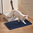 thumbnail image 5 of Tgbvmt Silicone Cat Litter Collection Mat 37x22cm 15x9In Washable Spatter Proof Waterproof Raised Dots Litter Control Fast Drying Easy Clean Mat For Cat Litter Box Floor Protection Decor Favors, 5 of 6