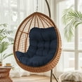 thumbnail image 6 of Thickened Waterproof Papasan Rocking Chair Cushion – 6.3'' Egg Chair Cushions with Secure Ties, Fade-Resistant & Weatherproof for Indoor/Outdoor Use , Fits Rattan Wicker Hammock Chairs (Only Cushion), 6 of 7