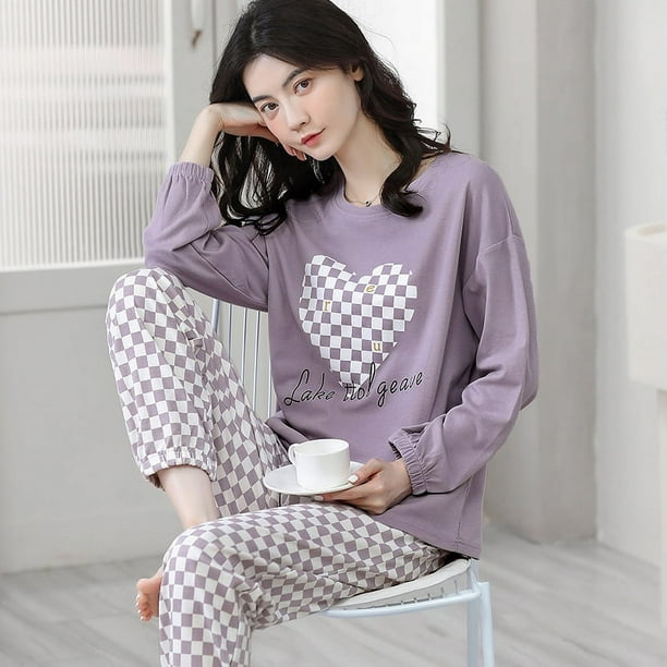 Algodón Pijamas De Invierno Mujer Amazon Pijama Amor Promise En