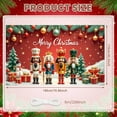 thumbnail image 2 of Nutcracker Design Merry Christmas Banner Red Background Christmas Display Gold Ornaments Gift Boxes Xmas Backdrop for Christmas Party Holiday Gathering Indoor Celebration, 2 of 9
