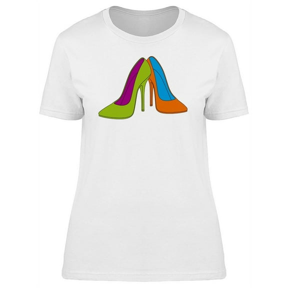 Pop Art High Heels T-Shirt Women -Image by Shutterstock, Female Large