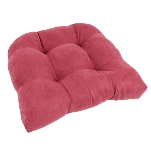 Blazing Needles 19-inch U-Shaped Microsuede Chair Cushion (Set of 1, 2, or 4) Bery Berry Single