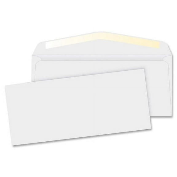 Business Source No. 10 White Business Envelopes Commercial - #10 - 9 1/2" Width x 4 1/8" Length - 24 lb - Gummed - Wove - 500 / Box - White