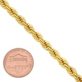 thumbnail image 2 of 5mm 14k Yellow Gold Plated Twisted Rope Chain Anklet, 9 inches, 2 of 7
