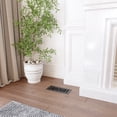 thumbnail image 3 of Naiture Stainless Steel Floor Register, Heavy Duty Rust-Resistant Floor Vent Cover, Metal Damper or Lever, Victorian Style Grate Floor Vent, Duct Size 4" X 10", Black Finish, 3 of 13