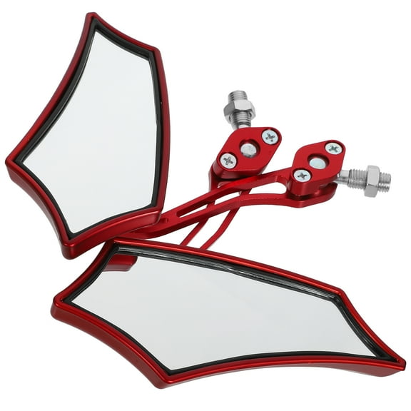 Zehuanyu  Motorcycle Mirror Scooter Rear View Bar End Mirrors Electric Accessories Red