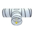 thumbnail image 1 of Tubo plegable de túnel para gatos de 3 vías con pelota de juego, juego de agilidad, túnel portátil resistente para mascotas, juguetes para gatos,, 1 of 8