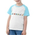 thumbnail image 3 of RXIRUCGD 2025 Vêtements d'Été pour Enfants Tout-Petits Garçons Filles Mode Mignon Col Rond Imprimé Manches Courtes Haut, 3 of 7