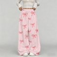 thumbnail image 6 of Aoiroe Women'S Comfy Pajama Cute Pj Pants Women Pants Heart Pajamas Women Womens Plus Size Pajamas Jogger Wide Leg Athletic Pants Fleece Pj Pants Wide Leg Pants Casual Pants For Women Beige L, 6 of 8