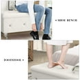 thumbnail image 4 of Baxluxe Storage Footstool, 37.4-inch Synthetic Down Storage Bench, Button Tufted Fabric Storage Footstool, Safety Hinges, Flip-Top Footstool, Suitable for Bedrooms and Living Rooms, WHite, 4 of 8