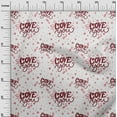 thumbnail image 3 of oneOone Polyester Spandex Brown Fabric Valentine Love Heart Dress Material Fabric Print Fabric By The Yard 56 Inch Wide, 3 of 4