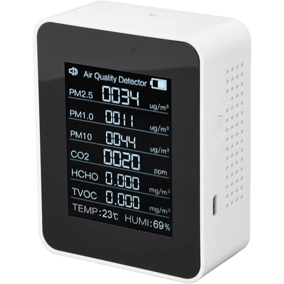 Zshan 1pcs Air quality monitor, USB charging multifunction White