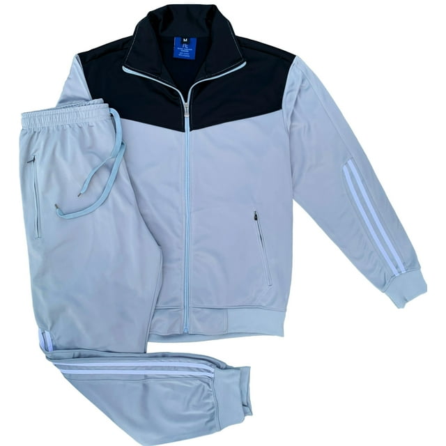 Men Velocity Active Jogging GYM Striped Jogger Top and Bottom Outfit