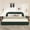 Green, variant on King Size Fabric Upholstered Bed with Curved Headboard, Cream Boucle Bed Frame with Metal Support for Bedroom, King, Green