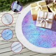 thumbnail image 3 of Sanmadrola Christmas Tree Skirt, 36 inch Thick Colorful Velvet Christmas Tree Skirt with Starry Sequin and White Plush Faux Fur Trim Border Decor for Xmas Holiday Party Decorations Ornaments, 3 of 8