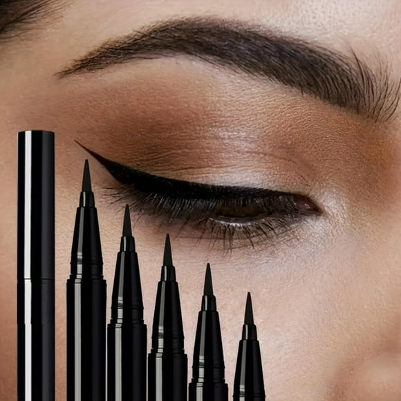 LNGOOR 5pcs Liquid Eyeliner Pen Set - Ultra-Quick Drying Smooth Glide Waterproof Sweat-proof Smudge-free - Long-lasting Makeup for Beginners - Ideal Festive Gift Collection