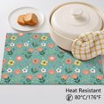 thumbnail image 5 of Placemat, Pioneer Flower Floral Print Pattern Place Mats Table Mat Set Of 2, PVC Washable Placemats for Party Kitchen Dining Decoration, 18x12 Inch, Fade Resistant, 5 of 6