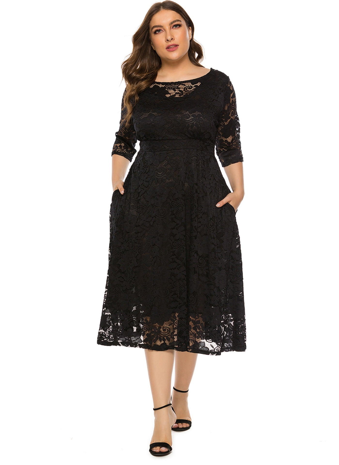 Free Shipping! LapaPlus Plus Size Evening Dress, XL-6XL, Ruffled Chiffon  Formal A-Line Gown