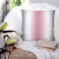thumbnail image 3 of 24x24 Pillow Covers Set of 2, Pink Grey White Throw Pillow Covers Decorative Couch Cushion Case, Farmhouse Ombre Color Modern Simple Microfiber Square Pillowcases for Bedroom Car Living Room, 3 of 7