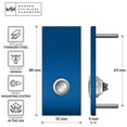 thumbnail image 3 of MSH Modern Stainless Hardware Model R7 Blue Anodized Aluminum Doorbell Button 1.37” x 3.14” x 5/32” (4mm Thick), 3 of 6