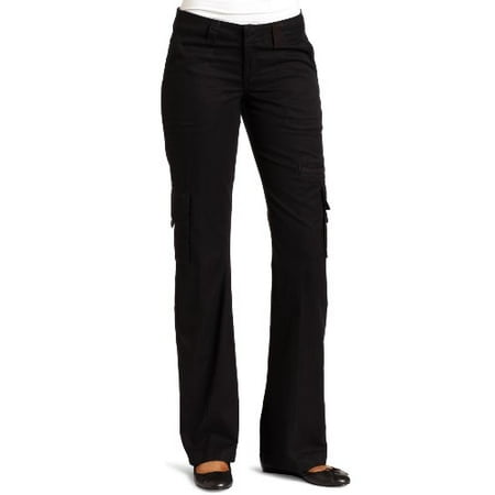 Dickies Women's Relaxed Fit Straight Leg Cargo Pant, Black, 14/Regular ...