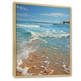 thumbnail image 2 of Designart "Seashell by the Turquoise Beach I" Nautical & Beach Floater Framed Canvas Wall Art, 2 of 7